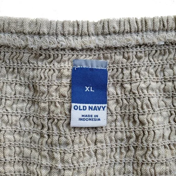 Fit & Flare Sleeveless Linen-Blend Midi Dress Color: Flax Linen XL - Picture 8 of 14